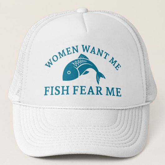 女は魚を欲しがるが怖い キャップ (正面)