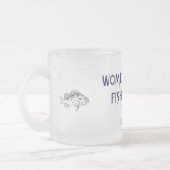 女は魚を欲しがる、魚はマグを恐れる フロストグラスマグカップ (左)