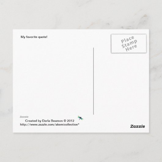 女は… ポストカード (裏面)