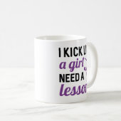 女みたいに蹴る 授業が必要? コーヒーマグカップ (正面右)