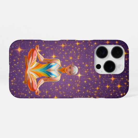 女めい想と星空 iPhoneケース (裏面横)