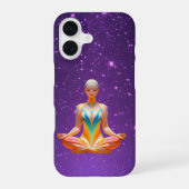 女めい想と星空 iPhone 16ケース (裏面)