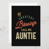 女もっとも偉大恵みが私を叔母のギフトと呼ぶ サンキューカード (正面/裏面)