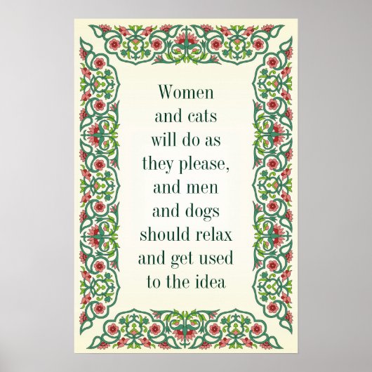 女も猫も男も ポスター (正面)