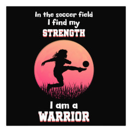 女やる気を起こさせるの子のサッカーに関する遊引用文 フォトプリント