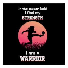 女やる気を起こさせるの子のサッカーに関する遊引用文 ポスター