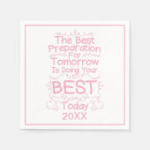 女やる気を起こさせるの子の引用文 – 今日のあなたの最高のする スタンダードカクテルナプキン (正面)