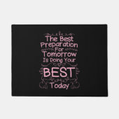 女やる気を起こさせるの子の引用文 – 今日のあなたの最高のする ドアマット (正面)