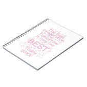 女やる気を起こさせるの子の引用文 – 今日のあなたの最高のする ノートブック (左側)