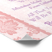 女やる気を起こさせる感動的子の生活引用文 ポスター (角)