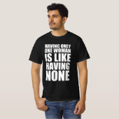 女を一人にしておくのは無い Tシャツ (正面フル)