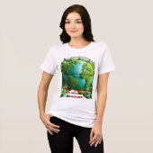 女を教育すると国を教育する トライブレンドＴシャツ (正面全面)