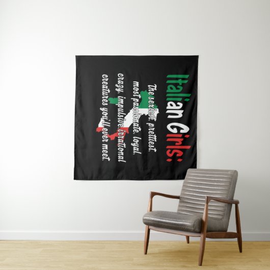 女イタリアンのおもしろい子 タペストリー (インサイチュ(横))