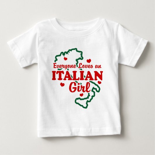 女イタリアンの子 ベビーTシャツ (正面)