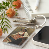 女イタリアン性（ラモリエリ）バイコロー キーホルダー (正面右)