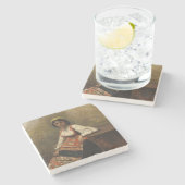 女イタリアン性(ラモリエリ)バイコロー ストーンコースター (横)