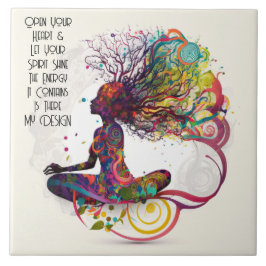 女インスパイア開ハート陶磁器タイル タイル