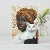 女エレガントと猫 招待状 (スタンド正面)