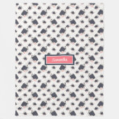 女エレガントの子のためのパステルカラーの学校 フリースブランケット (正面)