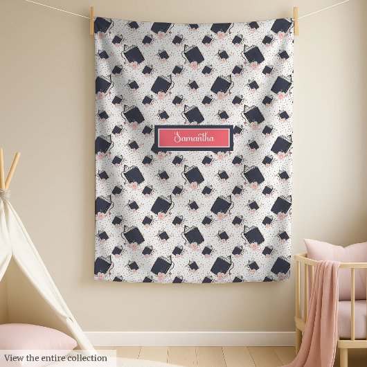 女エレガントの子のためのパステルカラーの学校 フリースブランケット