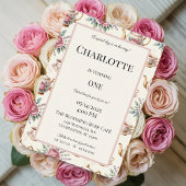 女エレガントの子のための茶パーティー誕生日招待状 招待状