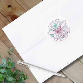 女エレガントの子のセミ虫の引用 ラウンドシール