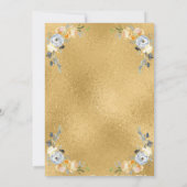 女エレガントの子バタークリームフローラ確認 招待状 (裏面)