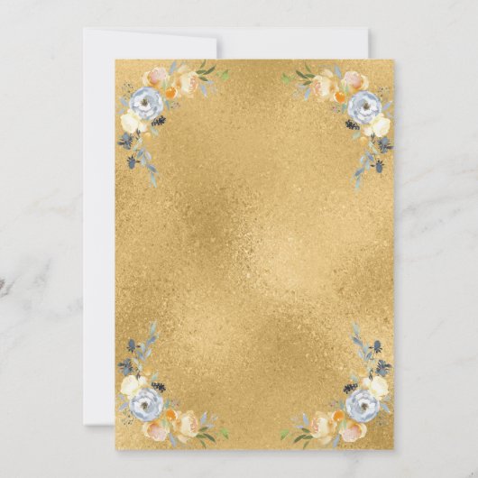 女エレガントの子バタークリームフローラ確認 招待状 (裏面)