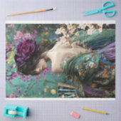 女エレガントの背中・フローラポートレートアート 薄葉紙 (クラフト)