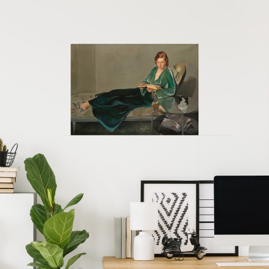 女エレガントの読ヴィンテージ ポスター (ホームオフィス)