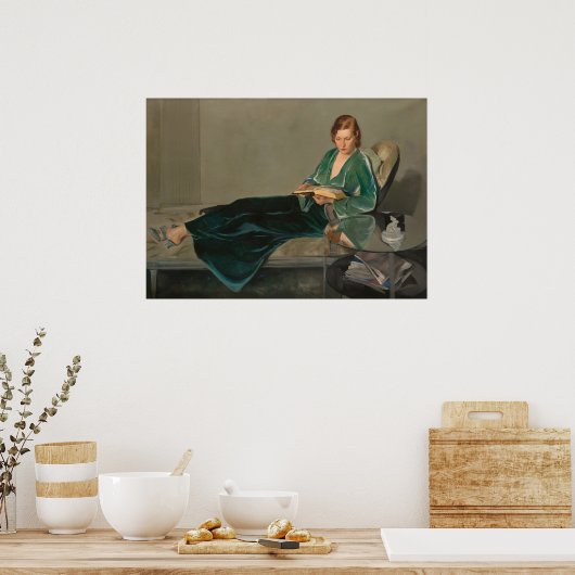 女エレガントの読ヴィンテージ ポスター (キッチン)