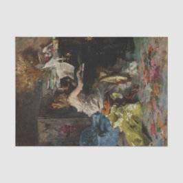 女エレガントの遊ピアノ(ジョバンニ・ボルディーニ) 薄葉紙