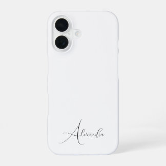 女エレガントパーソナライズされたミニマル名 iPhone 16ケース