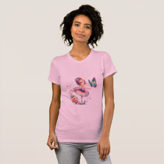 女エレガント人用バターフリス・ヒルト Tシャツ
