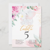 女エレガント子シャワーパーソナライズされた 招待状 (正面)