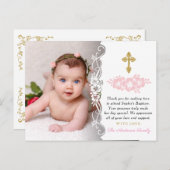 女エレガント子バプテスマ ポストカード (正面/裏面)