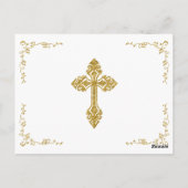 女エレガント子バプテスマ ポストカード (裏面)