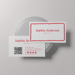 女エレガント性に対す縁どるピンクの波 | プロフェッショナル 名刺