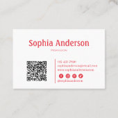 女エレガント性に対す縁どるピンクの波 | プロフェッショナル 名刺 (裏面)