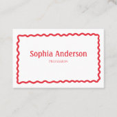 女エレガント性に対す縁どるピンクの波 | プロフェッショナル 名刺 (正面)