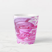 女エレガント性のための勇気ラテマグ感動的 カフェラテマグ (正面)