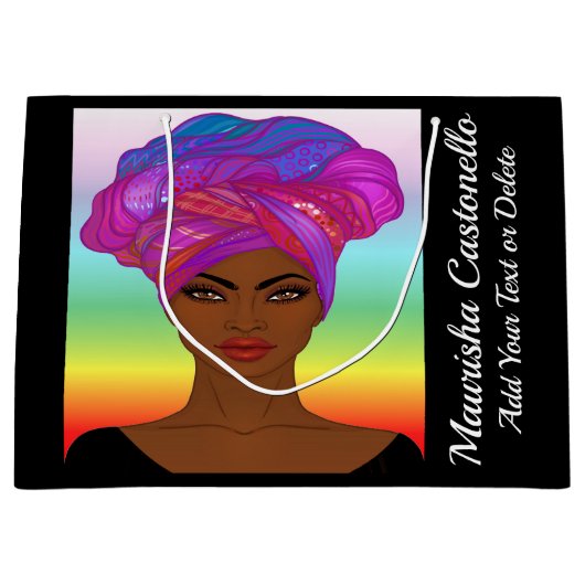 女エレガント性トート#2 - 「戻る」を参照 ラージペーパーバッグ (正面)