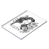 女エレガント性バラ手帳 ノートブック (左側)