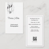 女エレガント性フォトグラファー芸術的 – シック📸👒 名刺 (正面/裏面)