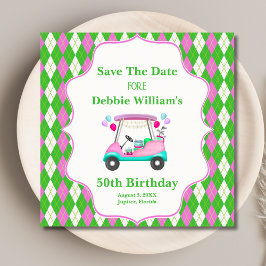 女エレガント性誕生日対応ゴルフカート セーブザデート