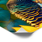 女エレガント性、七面鳥、ひまわり ポスター (コーナー)