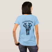 女エレガント象アウトラインデザイン- Tシャツ (裏面フル)