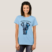 女エレガント象アウトラインデザイン- Tシャツ (正面フル)