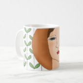 女オーガニック農家又は庭師 コーヒーマグカップ (正面左)