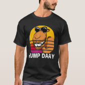 女カジュアル男性へ性キャメルハンプ Tシャツ (正面)